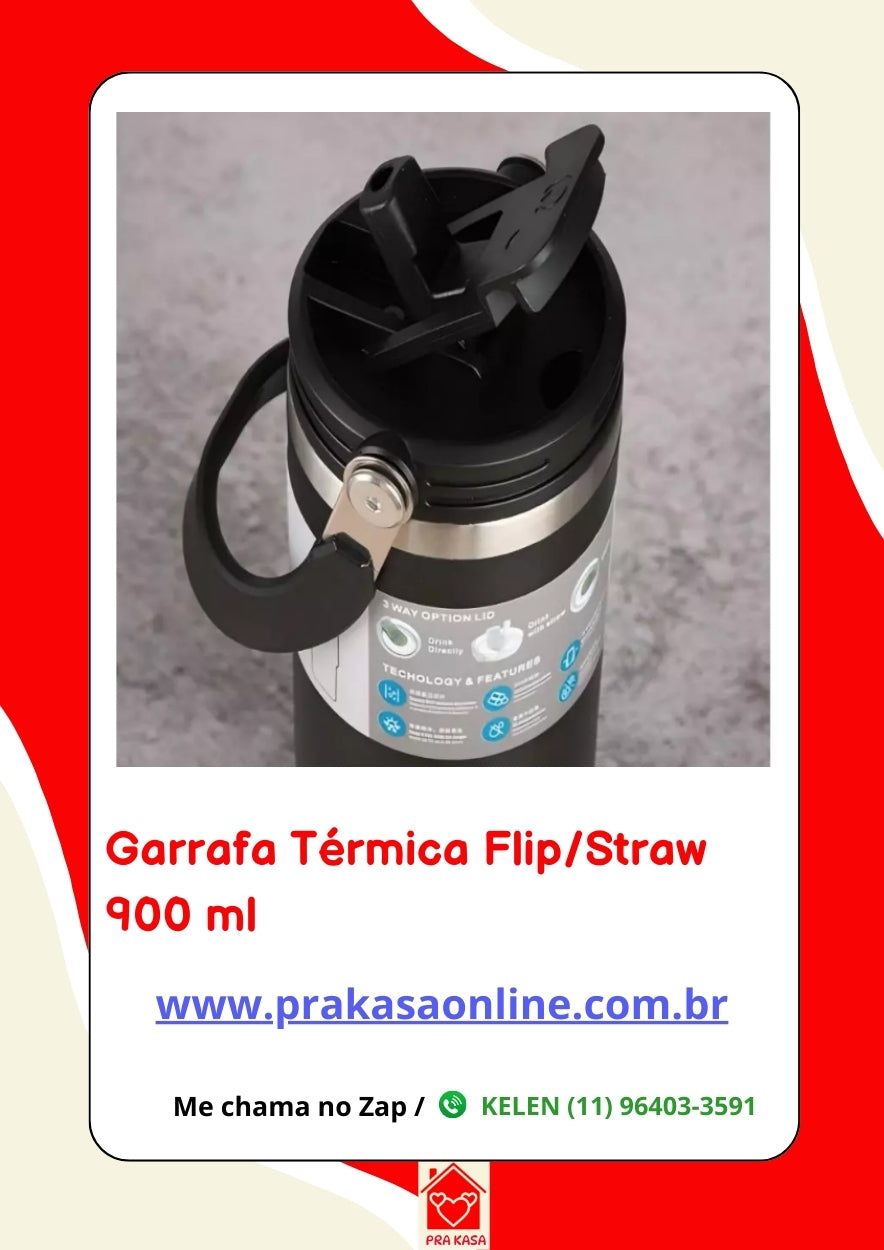 Garrafa Térmica Flip - 900 ml