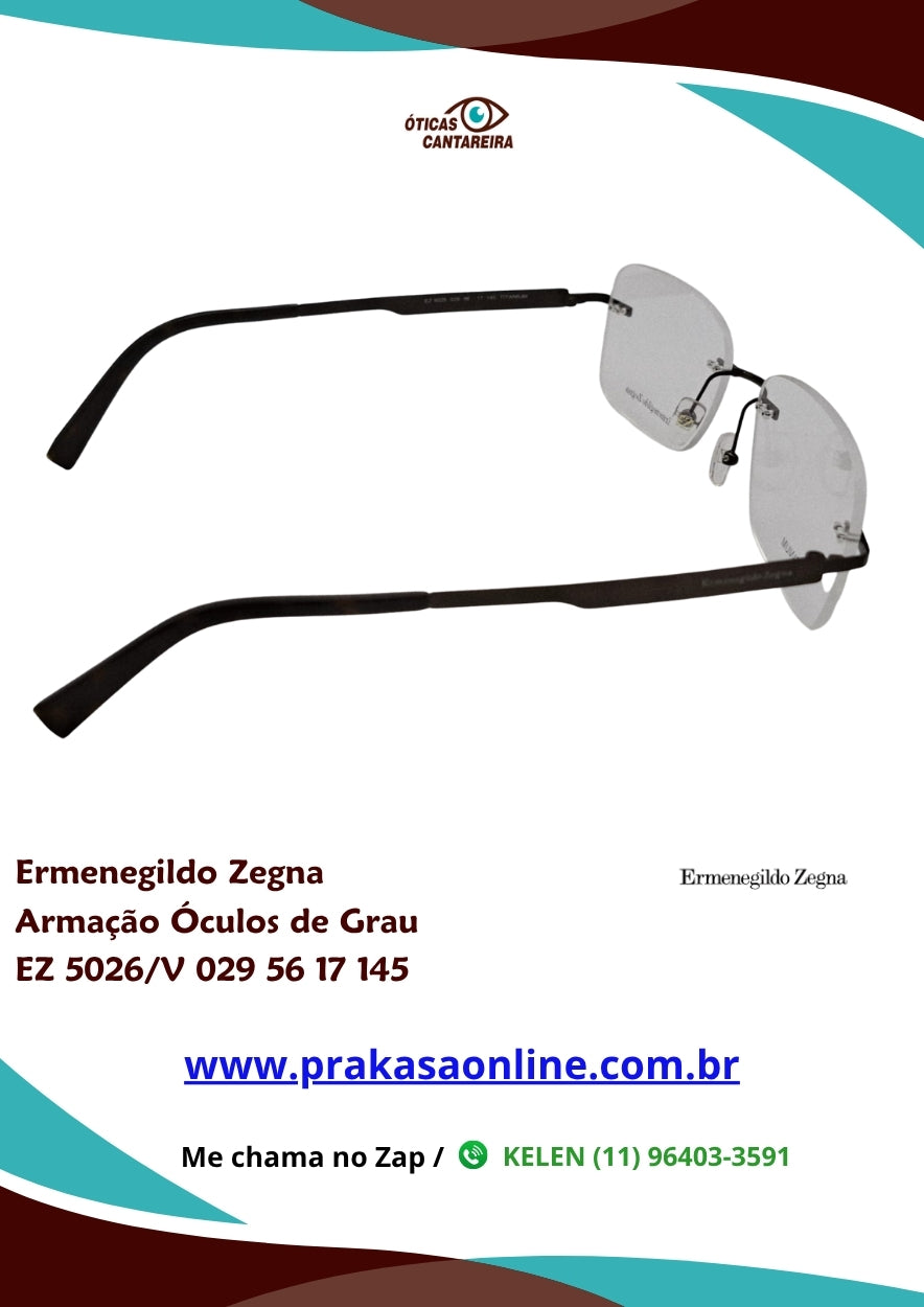 Ermenegildo Zegna - Armação Óculos de Grau - EZ 5026/V 029 56 17 145