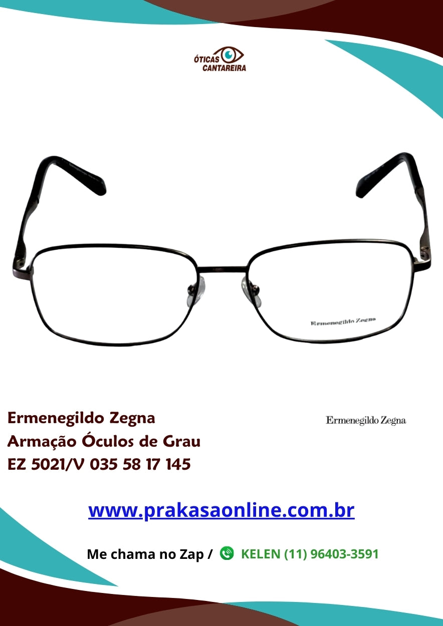 Ermenegildo Zegna - Armação Óculos de Grau - EZ 5021/V 035 58 17 145