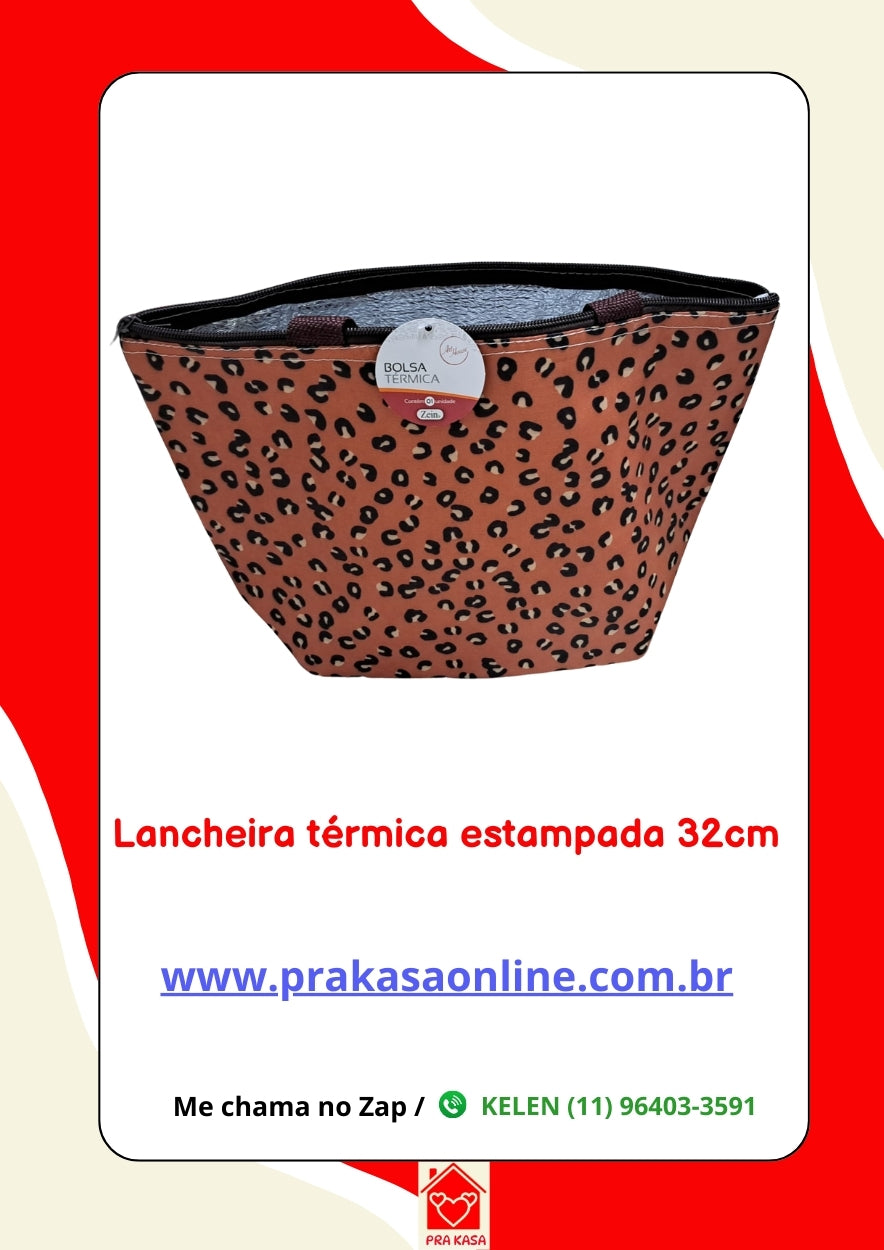 Lancheira Térmica Estampada - 32cm