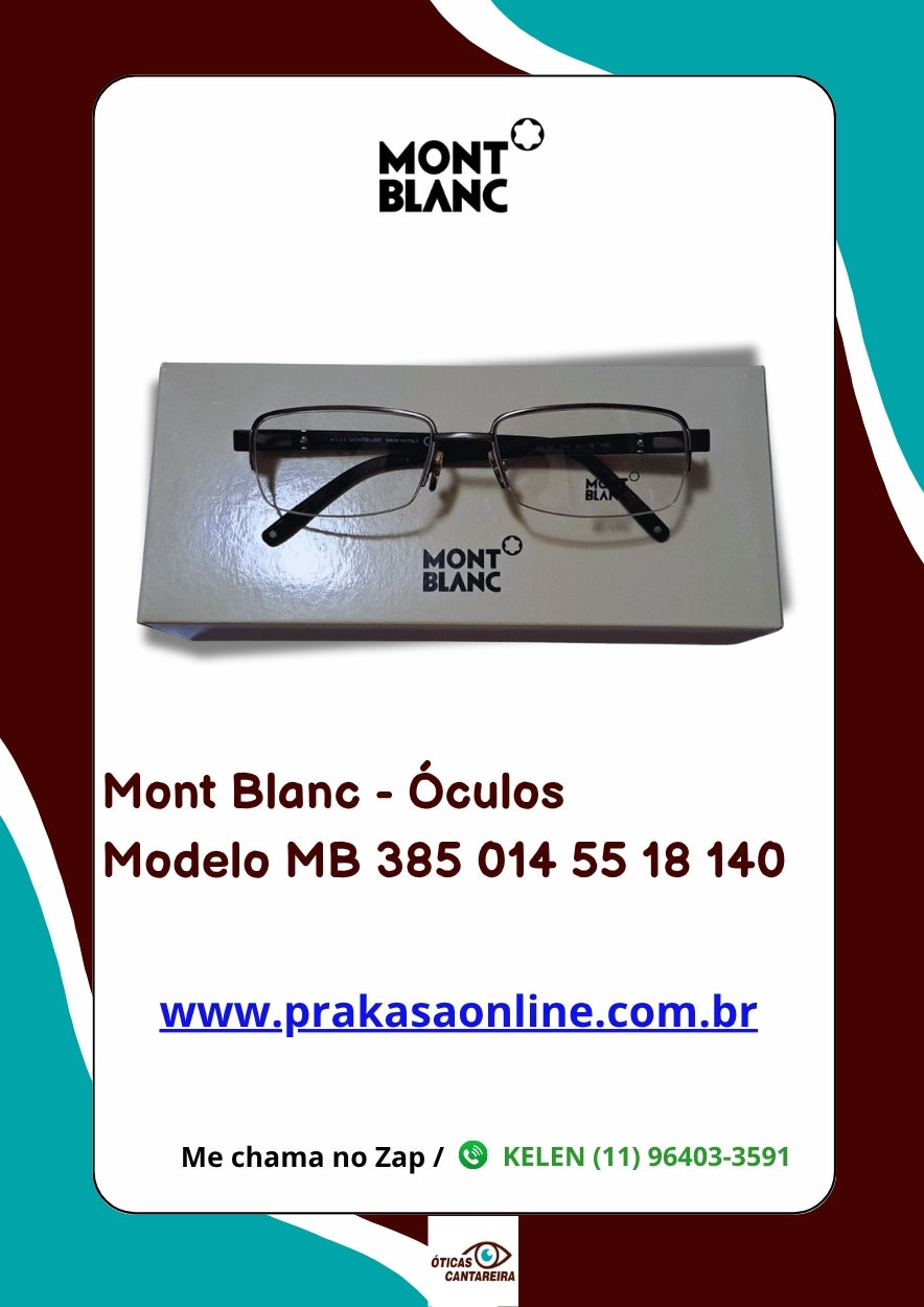 Mont Blanc - Armação Modelo MB 385 014 55 18 140