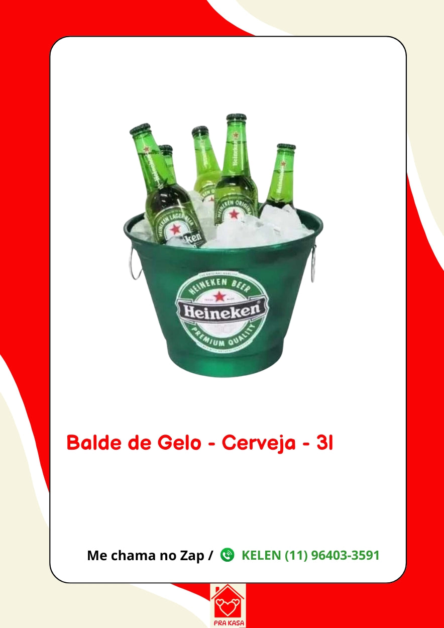 Balde de Gelo Cerveja 3 Litros