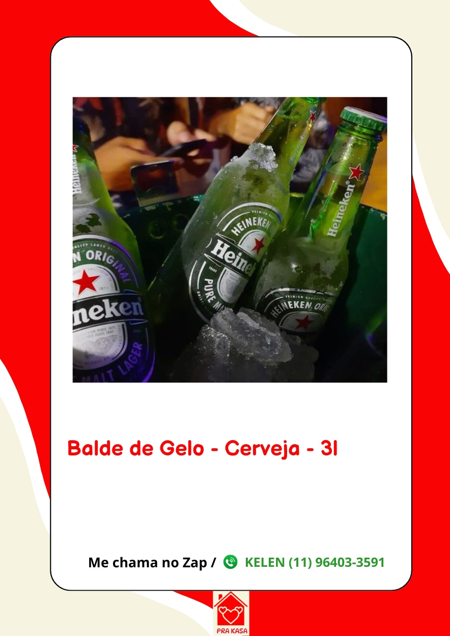 Balde de Gelo Cerveja 3 Litros