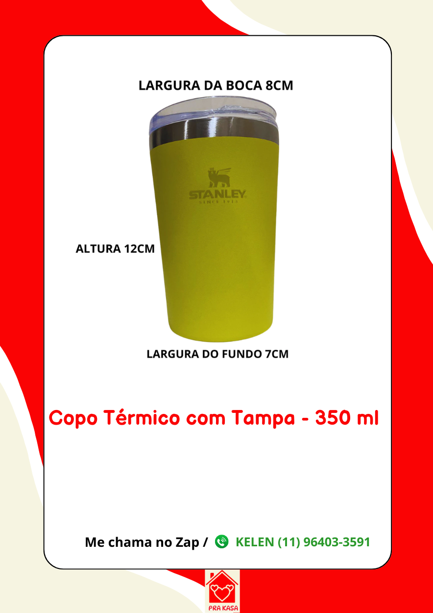 Copo Térmico com Tampa 350 ml