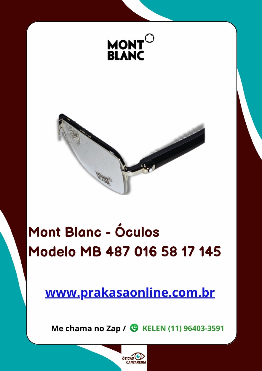 Mont Blanc - Armação Modelo MB 487 016 58 17 145