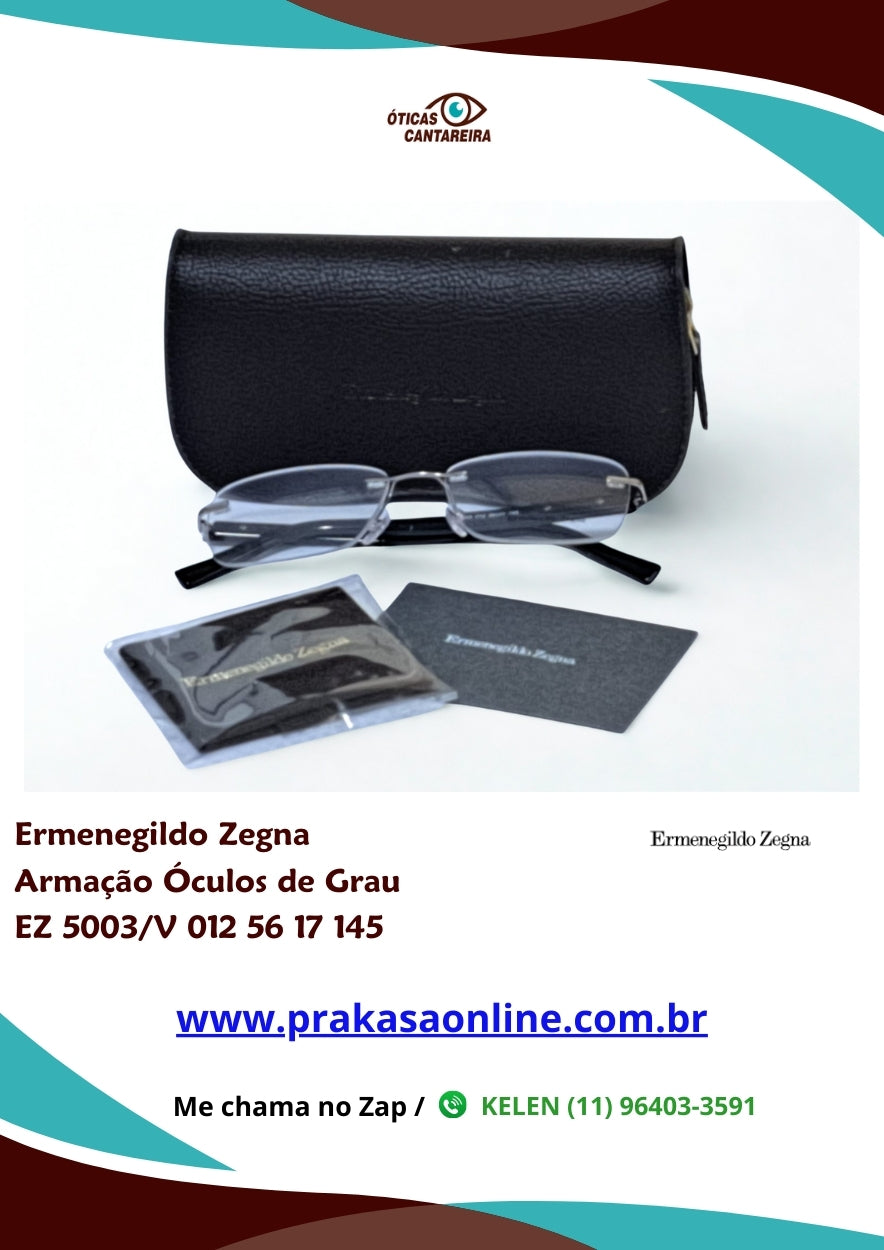 Ermenegildo Zegna - Armação Óculos de Grau - EZ 5003/V 012 56 17 145