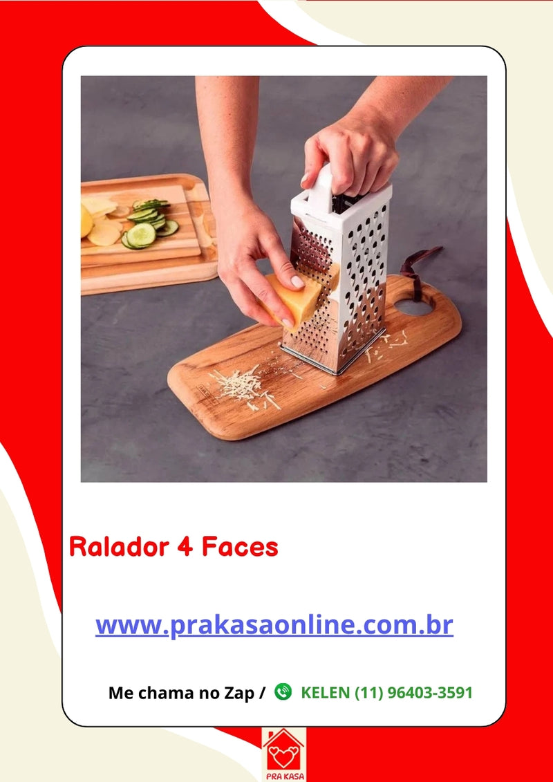 Ralador 4 faces Aço Inox