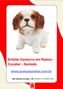 Enfeite Cachorro em Resina - Cavalier