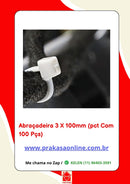 Abraçadeira de Nylon PVC 3x100mm – Pacote com 100 Unidades