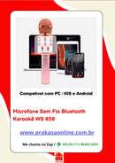 Microfone Sem Fio Bluetooth Usb Karaokê