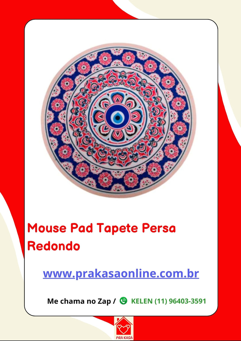 Mouse Pad Tapete Persa Redondo