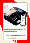 Balança Bioimpedância Profissional Com App Bluetooth 180kg Cor Preto