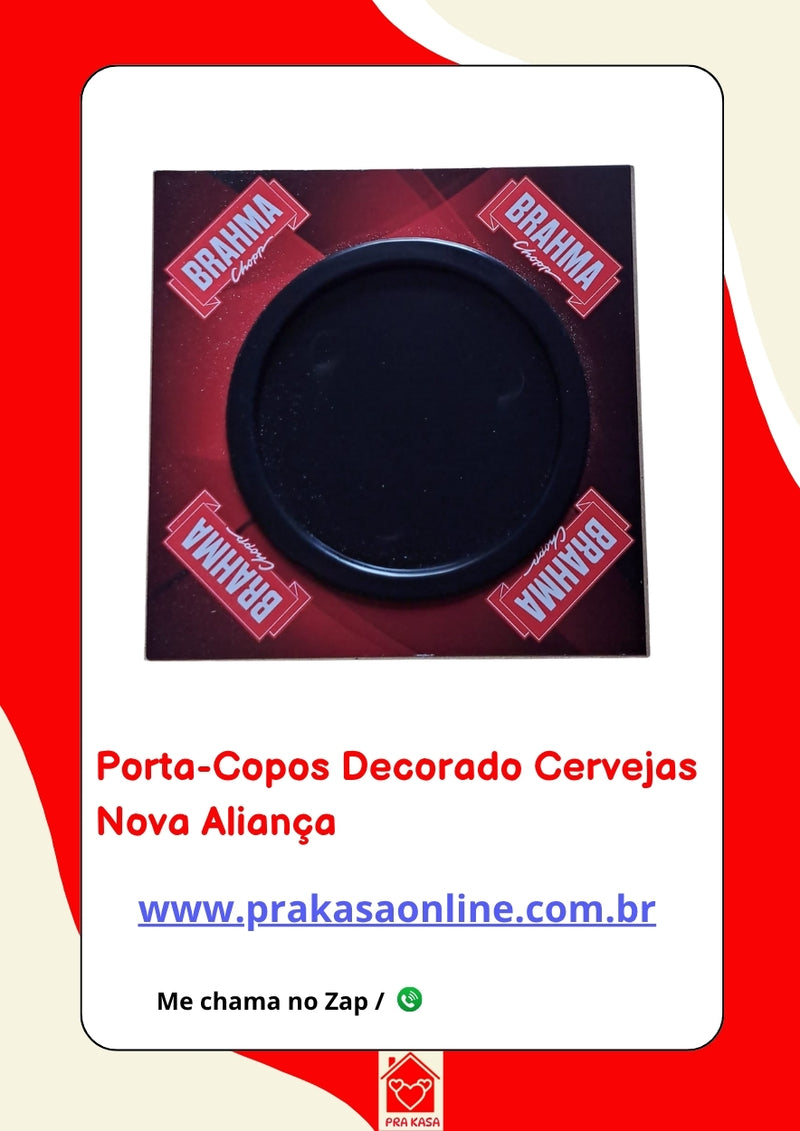 Porta-Copo Decorado com Estampas de Cervejas – Nova Aliança