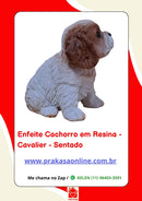 Enfeite Cachorro em Resina - Cavalier