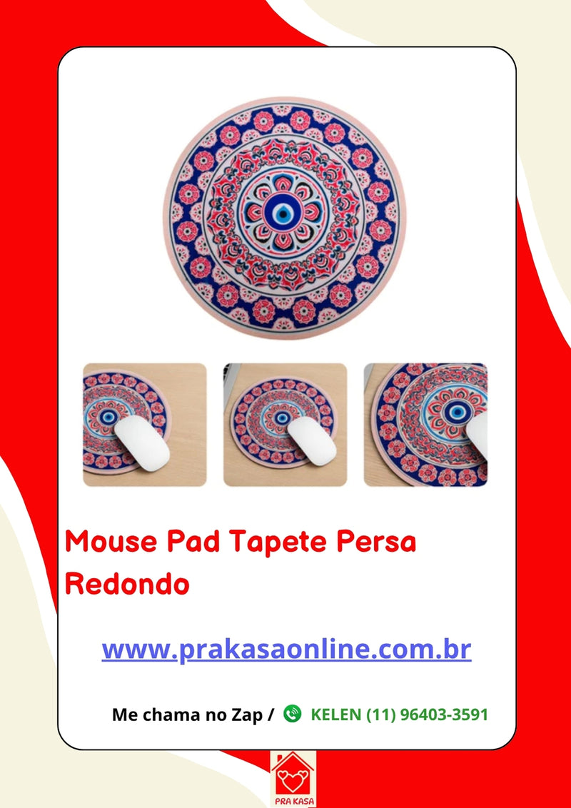 Mouse Pad Tapete Persa Redondo