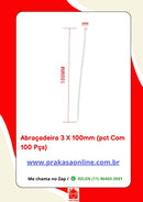 Abraçadeira de Nylon PVC 3x100mm – Pacote com 100 Unidades