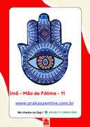 Imã de Geladeira Mão de Fátima de Cerâmica