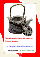 Chaleira Porcelana Oriental/Floral com Infusor 600 ml