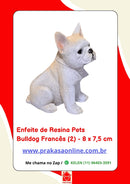Enfeite de Resina Bulldog Francês Sentado