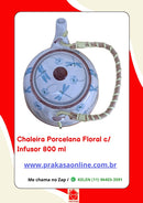 Chaleira Porcelana Oriental/Floral com Infusor 800 ml