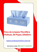 Pano de Limpeza Microfibra Multiuso, 20 Peças, 20x20cm