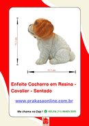 Enfeite Cachorro em Resina - Cavalier