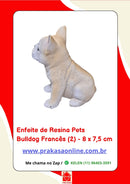 Enfeite de Resina Bulldog Francês Sentado