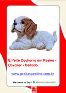 Enfeite Cachorro em Resina - Cavalier