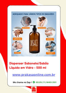 Dispenser Sabonete/Sabão Líquido em Vidro - 500 ml