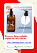 Dispenser Sabonete/Sabão Líquido em Vidro - 500 ml