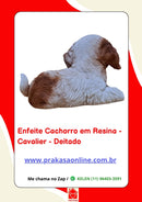 Enfeite Cachorro em Resina - Cavalier
