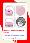 Garrafa Térmica Flip/Straw - 900 ml