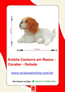 Enfeite Cachorro em Resina - Cavalier