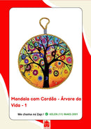 Mandala Decorativa em Porcelana com Cordão – 17 cm