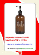 Dispenser Sabonete/Sabão Líquido em Vidro - 500 ml