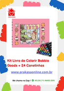 Kit Livro de Colorir Bobbie Goods + 24 Canetinhas