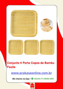 Conjunto 4 Porta Copos de Bambu - Facile