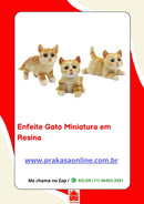 Enfeite Gato Miniatura em Resina