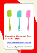 Espátula de Silicone com Cabo de Plástico 24cm