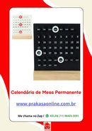 Calendário de Mesa Vintage com Anéis Deslizantes