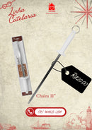 Afiador de Faca em Aço 28 cm (11") Profissional Cabo Branco / Chaira Estriada