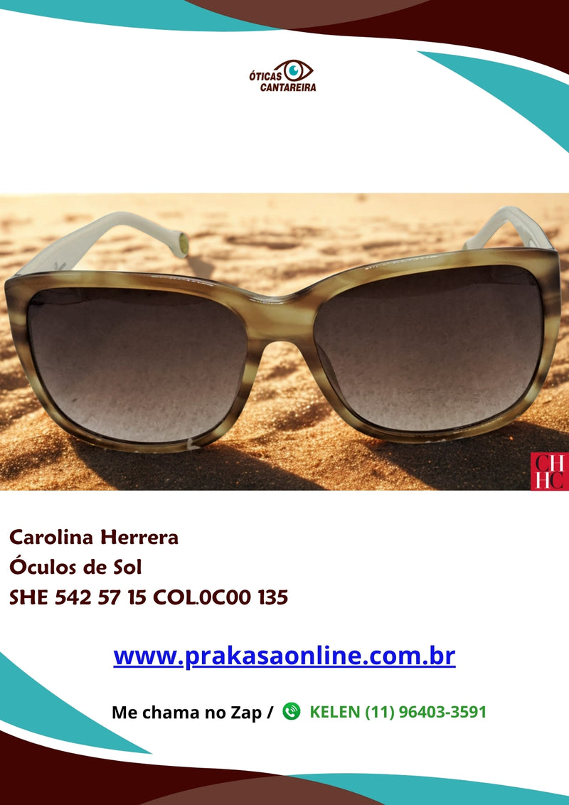 Carolina Herrera - Óculos de Sol - SHE 542 57 15 COL.0C00 135
