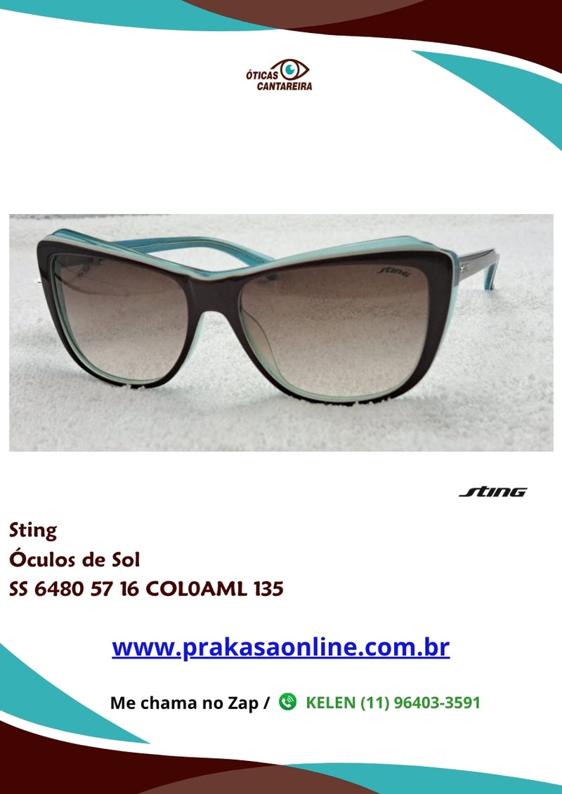 Sting - Óculos de Sol - SS 6480 57 16 COL0AML 135