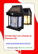 Arandela Solar com Lâmpada de Filamento LED