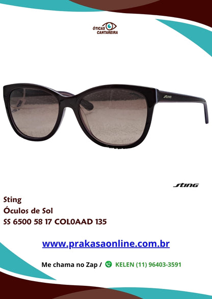 Sting - Óculos de Sol - SS 6500 58 17 COL0AAD 135