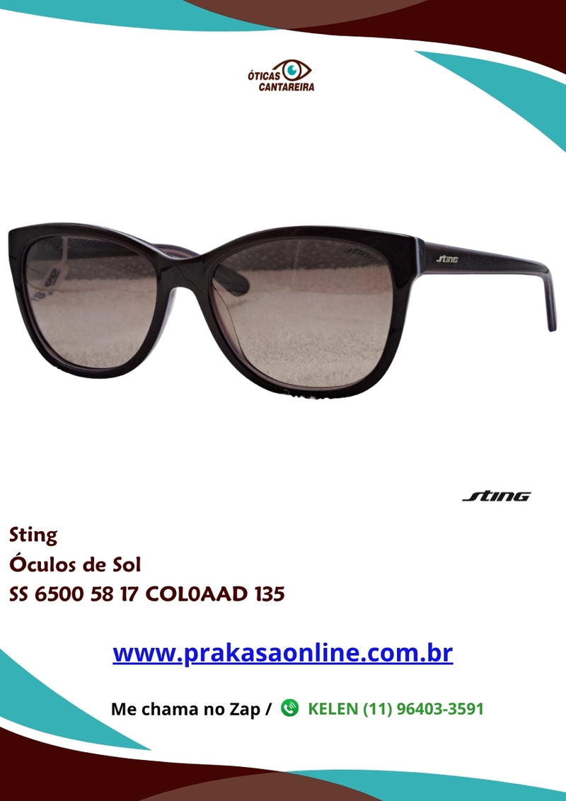 Sting - Óculos de Sol - SS 6500 58 17 COL0AAD 135