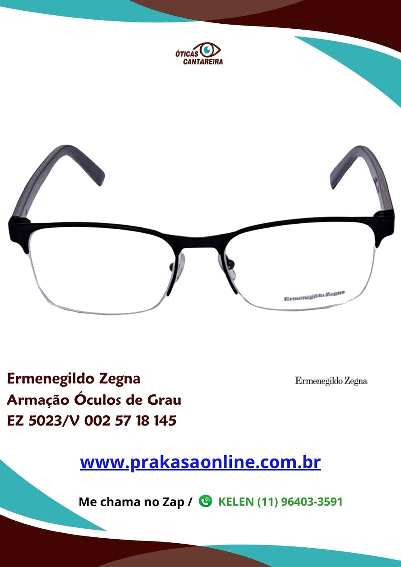 Ermenegildo Zegna - Armação Óculos de Grau - EZ 5023/V 002 57 18 145