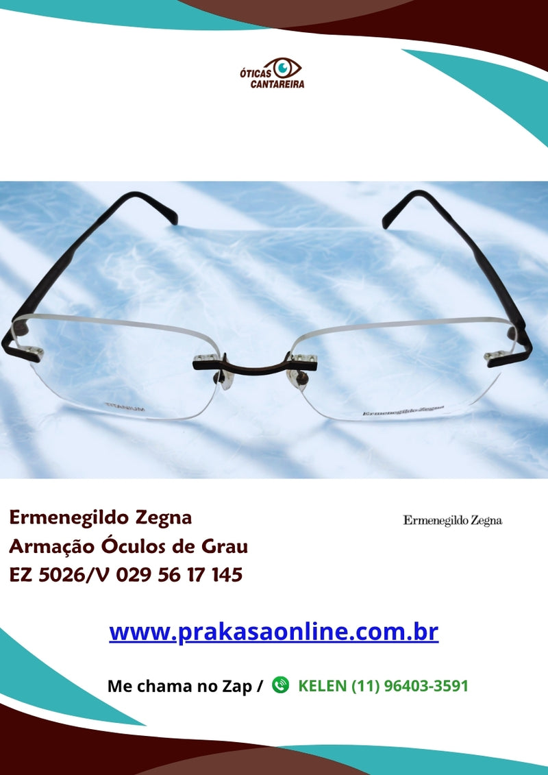 Ermenegildo Zegna - Armação Óculos de Grau - EZ 5026/V 029 56 17 145