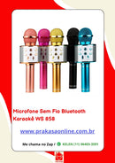 Microfone Sem Fio Bluetooth Usb Karaokê