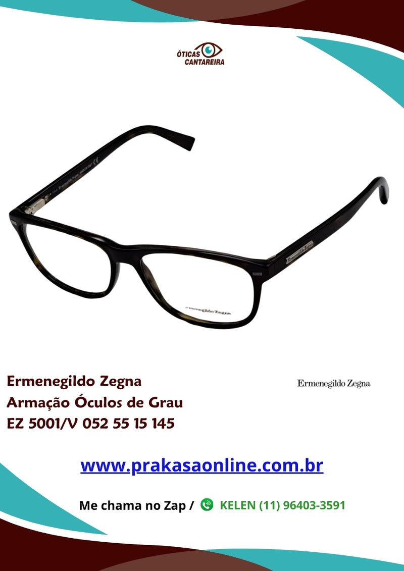 Ermenegildo Zegna - Armação Óculos de Grau - EZ 5001/V 052 55 15